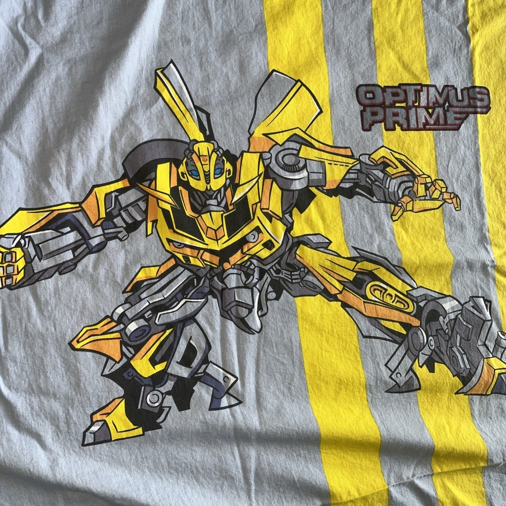 Vintage Transformers Bumblebee Full Flat Bed Skirt Bedding Retro Bedroom‎ Skirt
